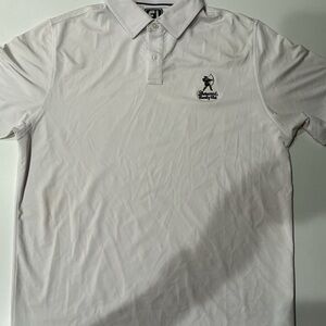 FootJoy White Polo Shirt with Embroidered Logo